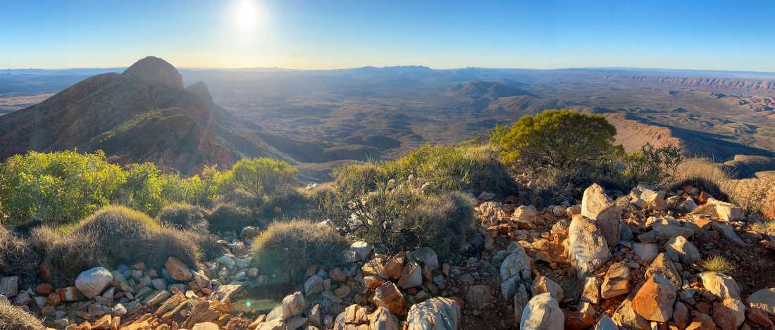 Climbing Mt Sonder in the early morning affords amazing views over the trail you've hiked over for days |  #cathyfinchphotography